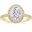 Yellow Gold Moissanite Bliss Halo Diamond Ring (1/3 ct. tw.)