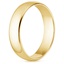 18K Yellow Gold 5mm Slim Profile Wedding Ring, smallside view