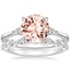18KW Morganite Aria Diamond Ring (1/10 ct. tw.) with Versailles Diamond Ring (3/8 ct. tw.), smalltop view
