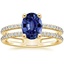 Yellow Gold Sapphire Linnia Diamond Ring (1/2 ct. tw.)