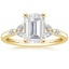 18KY Moissanite Verbena Diamond Ring, smalltop view