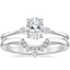18K White Gold Cometa Diamond Ring with Lunette Diamond Ring