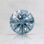 0.72 Ct. Fancy Deep Greenish Blue Round Lab Created Diamond
