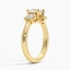 18K Yellow Gold Petite Three Stone Trellis Diamond Ring (1/3 ct. tw.), smallside view