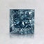 1.21 Ct. Fancy Intense Blue Princess Lab Created Diamond