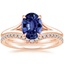 14KR Sapphire Reverie Ring with Flair Diamond Ring (1/6 ct. tw.), smalltop view