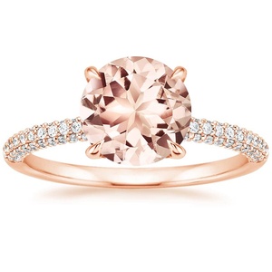 Morganite Valencia Diamond Ring (1/3 ct. tw.) in 14K Rose Gold