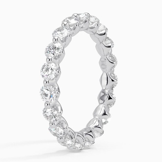 Single Shared Prong Eternity Wedding Ring