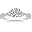 18K White Gold Luxe Entwined Celtic Love Knot Diamond Ring, smalltop view
