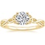 18K Yellow Gold Entwined Celtic Love Knot Ring, smalltop view