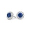 Sapphire Halo Diamond Earrings 