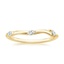 18K Yellow Gold Willow Contoured Diamond Ring (1/10 ct. tw.), smalltop view