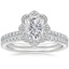 PT Moissanite Reina Diamond Ring with Luxe Ballad Diamond Ring (1/4 ct. tw.), smalltop view