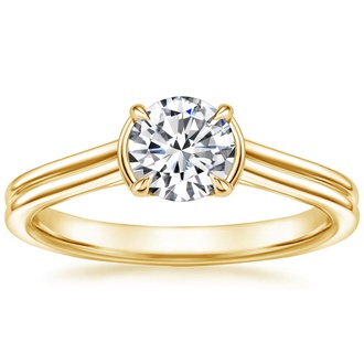 18K Yellow Gold Jade Trau Alure Solitaire Ring