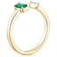 18K Yellow Gold Tess Emerald and Diamond Open Ring, smallside view