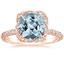 14KR Aquamarine Nova Diamond Ring (1/2 ct. tw.), smalltop view