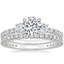 18K White Gold Radiance Diamond Ring (1/3 ct. tw.) with Luxe Bliss Diamond Ring (1/3 ct. tw.)