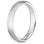 18K White Gold 4mm Matte Comfort Fit Wedding Ring, smallside view