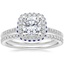 18K White Gold Audra Diamond Ring with Sapphire Accents (1/4 ct. tw.) with Luxe Ballad Diamond Ring (1/4 ct. tw.)