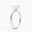 18K White Gold Four-Prong Petite Comfort Fit Solitaire Ring, smallside1