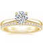 18K Yellow Gold Dawn Diamond Ring with Luxe Ballad Diamond Ring (1/4 ct. tw.)