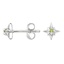 Silver North Star Peridot Earrings, smalladditional view 1