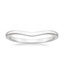 18K White Gold Petite Curved Wedding Ring, smalltop view