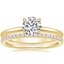 18K Yellow Gold Secret Halo Diamond Ring with Ballad Diamond Ring (1/6 ct. tw.)
