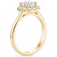 18KY Moissanite Lotus Flower Halo Diamond Ring (1/4 ct. tw.), smalltop view