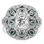 Custom Vintage-Inspired Diamond and Emerald Ring