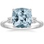PT Aquamarine Selene Three Stone Diamond Ring (1/10 ct. tw.), smalltop view