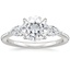 Moissanite Adorned Opera Diamond Ring (1/2 ct. tw.) in 18K White Gold