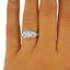 The Scarlett Ring, smalltop view on a hand