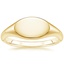 Yellow Gold Oval Signet Ring 