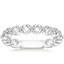 Floral Lattice Diamond Ring in 18K White Gold