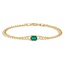 14K Yellow Gold Lia Lab Created Emerald Chain Bracelet, smalladditional view 1