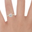 18K Yellow Gold Petite Viviana Diamond Ring (1/6 ct. tw.), smallzoomed in top view on a hand