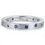 Custom Hammered Sapphire Wedding Ring