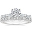 18K White Gold Memoir Baguette Diamond Ring (1/2 ct. tw.) with Leona Diamond Ring (1/3 ct. tw.)