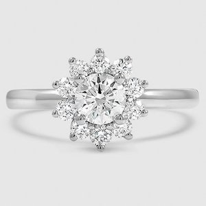 starburst engagement ring