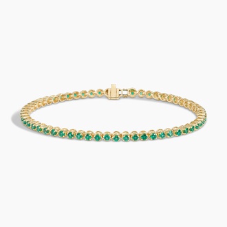 Lab Grown Emerald Tennis Bracelet