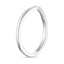18K White Gold Petite Curved Wedding Ring, smallside view