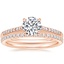 14K Rose Gold Lissome Diamond Ring (1/10 ct. tw.) with Ballad Diamond Ring (1/6 ct. tw.)