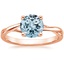 Rose Gold Aquamarine Grace Ring