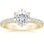 Yellow Gold Moissanite Luxe Sienna Diamond Ring (1/2 ct. tw.)