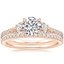 14K Rose Gold Ava Diamond Ring (1/2 ct. tw.) with Luxe Ballad Diamond Ring (1/4 ct. tw.)