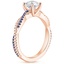 14KR Moissanite Petite Luxe Twisted Vine Sapphire and Diamond Ring (1/8 ct. tw.), smalltop view