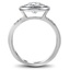 Bezel Halo Sapphire and Diamond Ring, smallside view