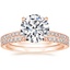 14K Rose Gold Petite Demi Diamond Ring (1/5 ct. tw.) with Luxe Sia Diamond Ring (1/5 ct. tw.)