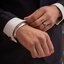 Silver Homme Engravable Cufflinks, smallside view